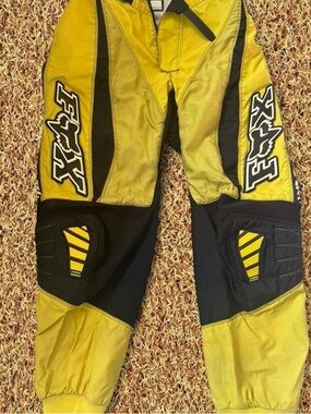 Men’s Sz 36” Fox Racing yellow motocross pants #motocross #dirtbike #y2k
